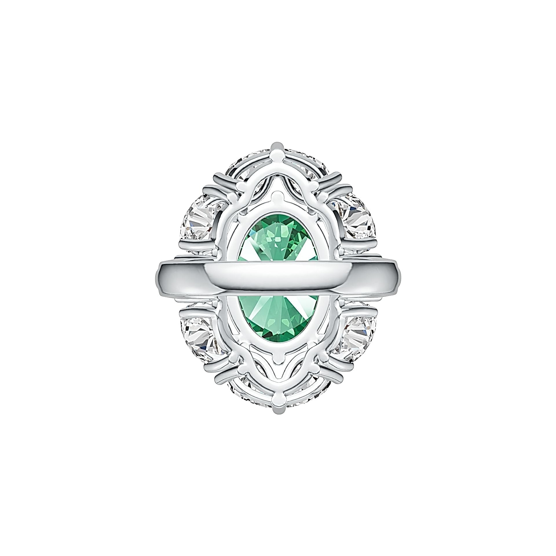 Sterling Silver Semi Mount Ring Setting Oval OV 14X10mm DHJ
