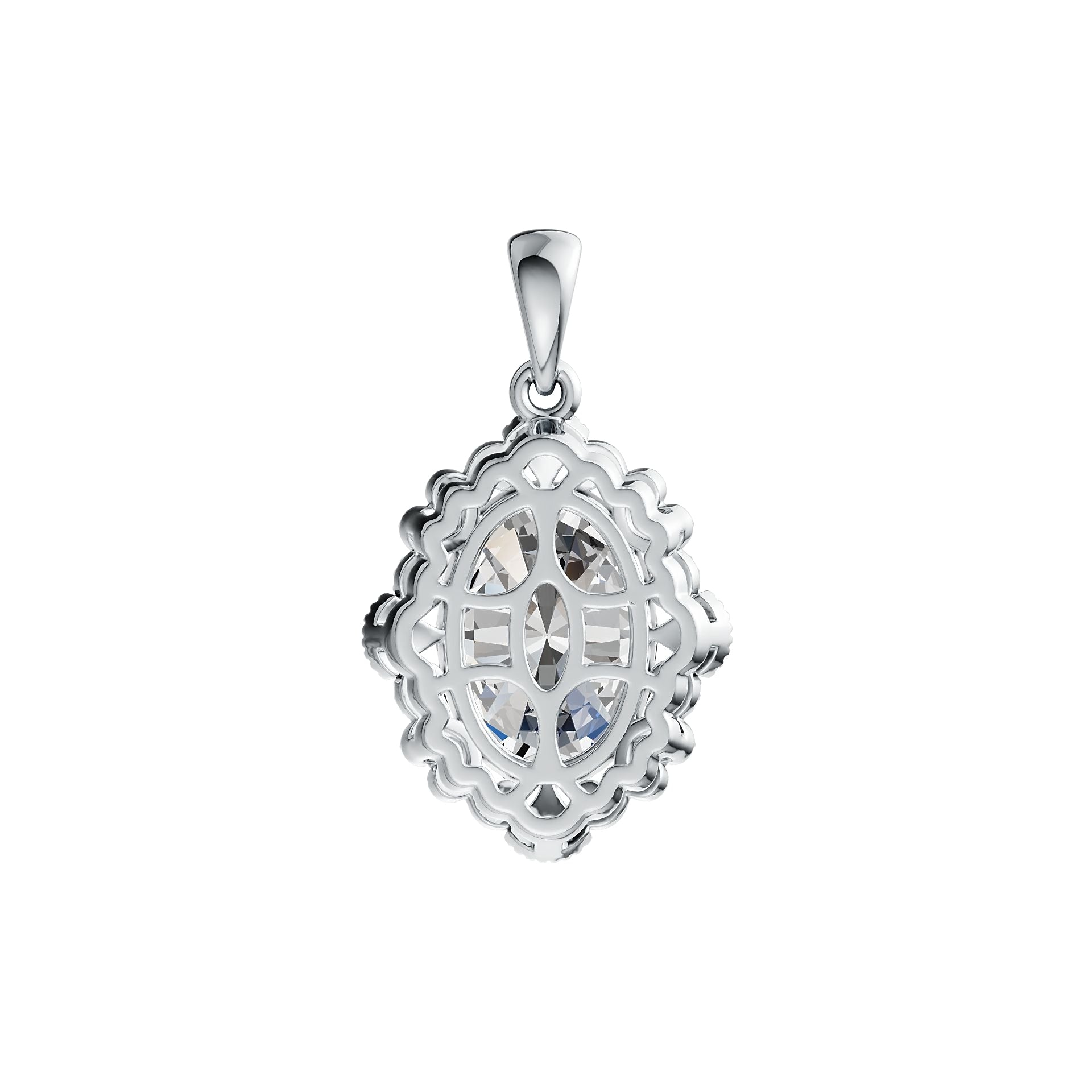 Sterling Silver Semi Mount Pendant Setting Oval OV 14X10mm DHJ