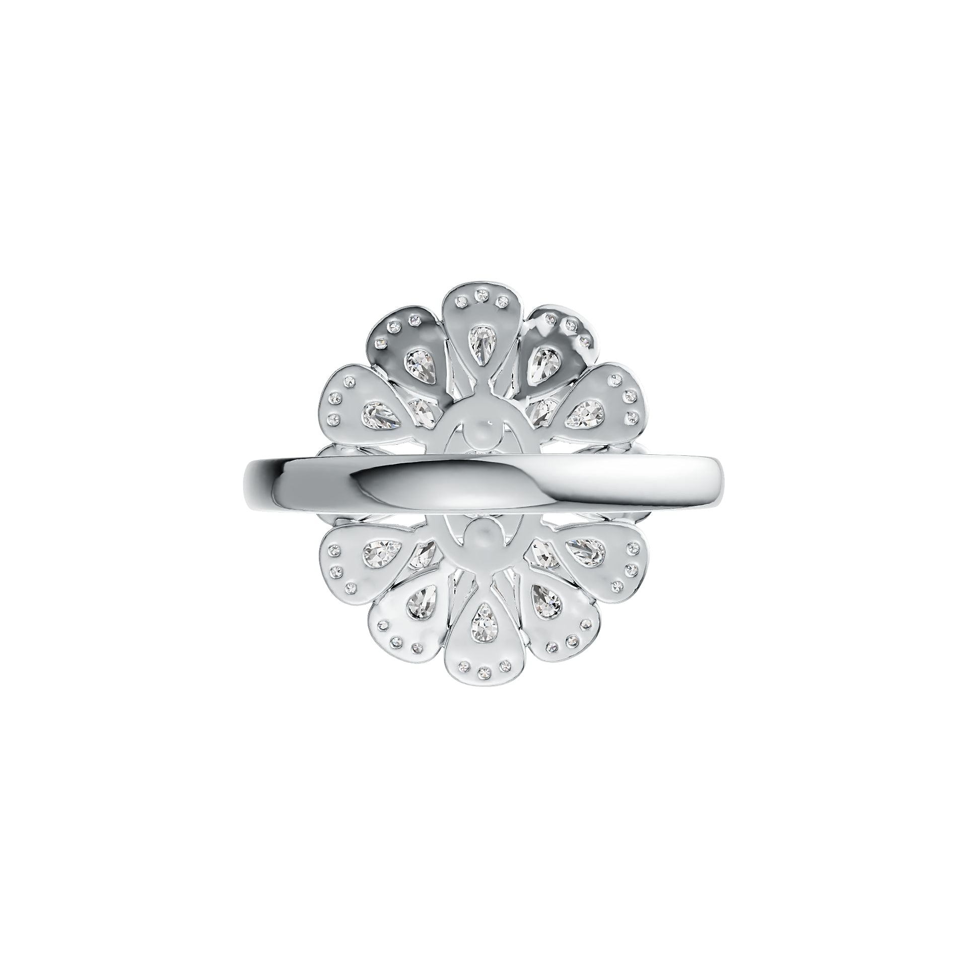 Sterling Silver Semi Mount Ring Setting Pear PE 4X3mm Flower Theme DHJ