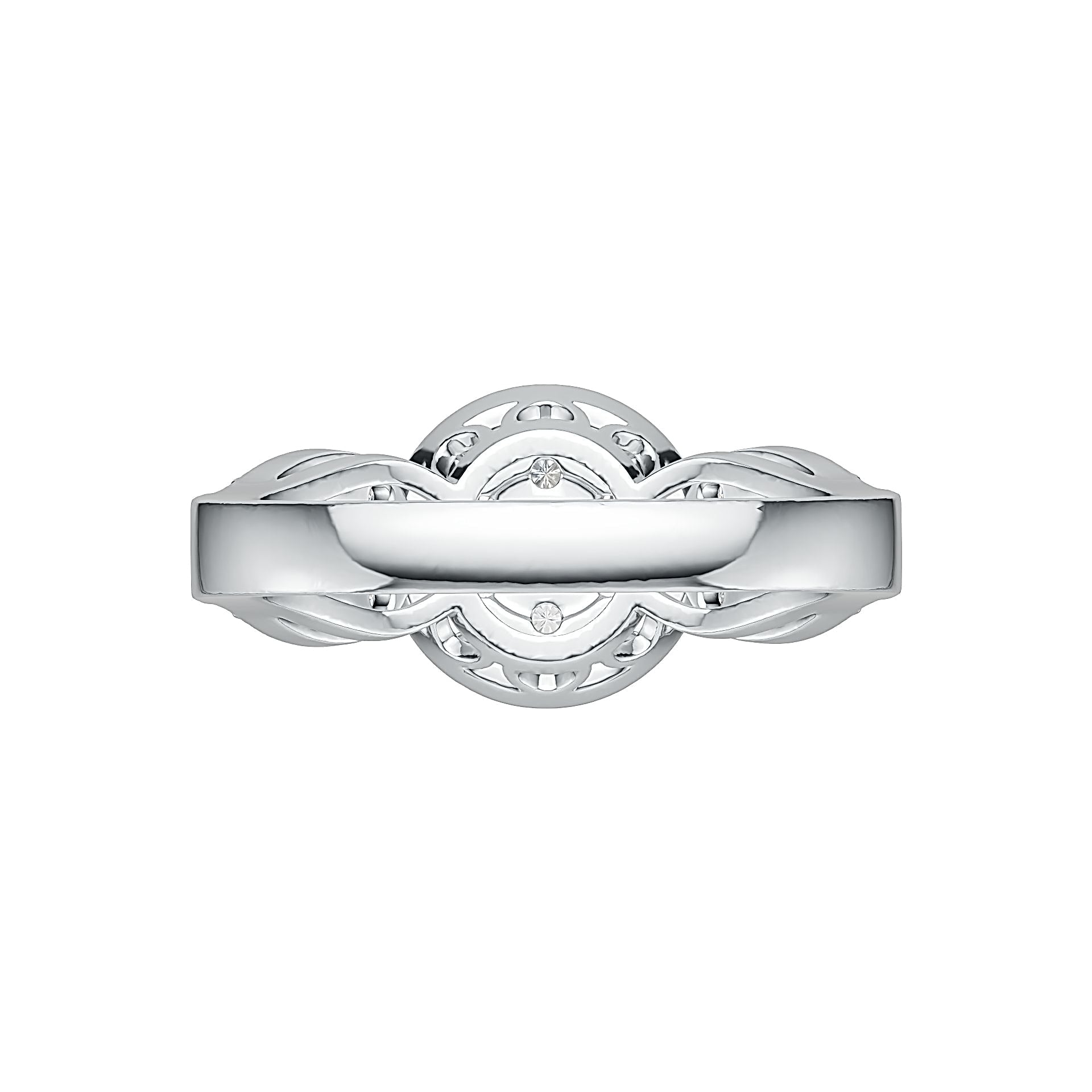 Sterling Silver Cluster Engagement Ring with White Topaz or Moissanite DHJ
