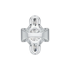 Sterling Silver Semi Mount Ring Setting Round RD 12x2mm DHJ