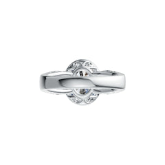 Sterling Silver Semi Mount Ring Setting Oval OV 9X7mm RD 4X4mm Syzjewelry