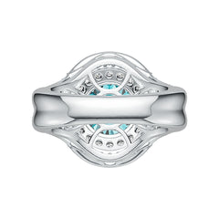 Sterling Silver Semi Mount Ring Setting Round RD 10x10mm White Topaz DHJ