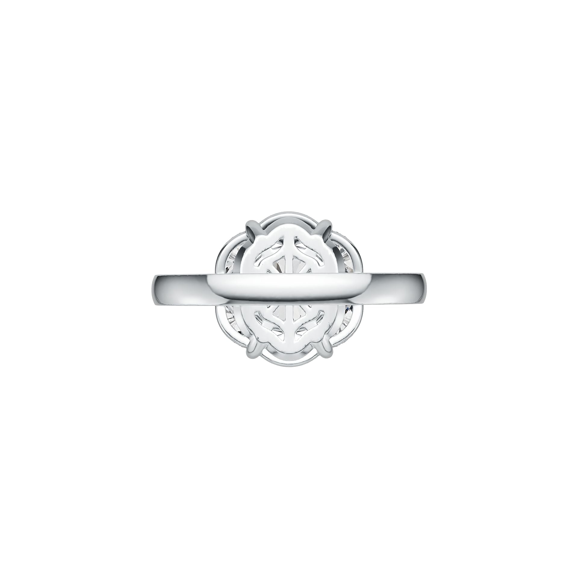 Sterling Silver Semi Mount Ring Setting Round RD 8X8mm MQ 6X3mm DHJ