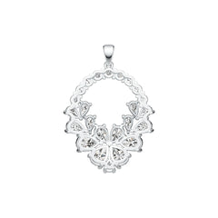 Sterling Silver Semi Mount Pendant Setting Pear PE 7X5mm DHJ