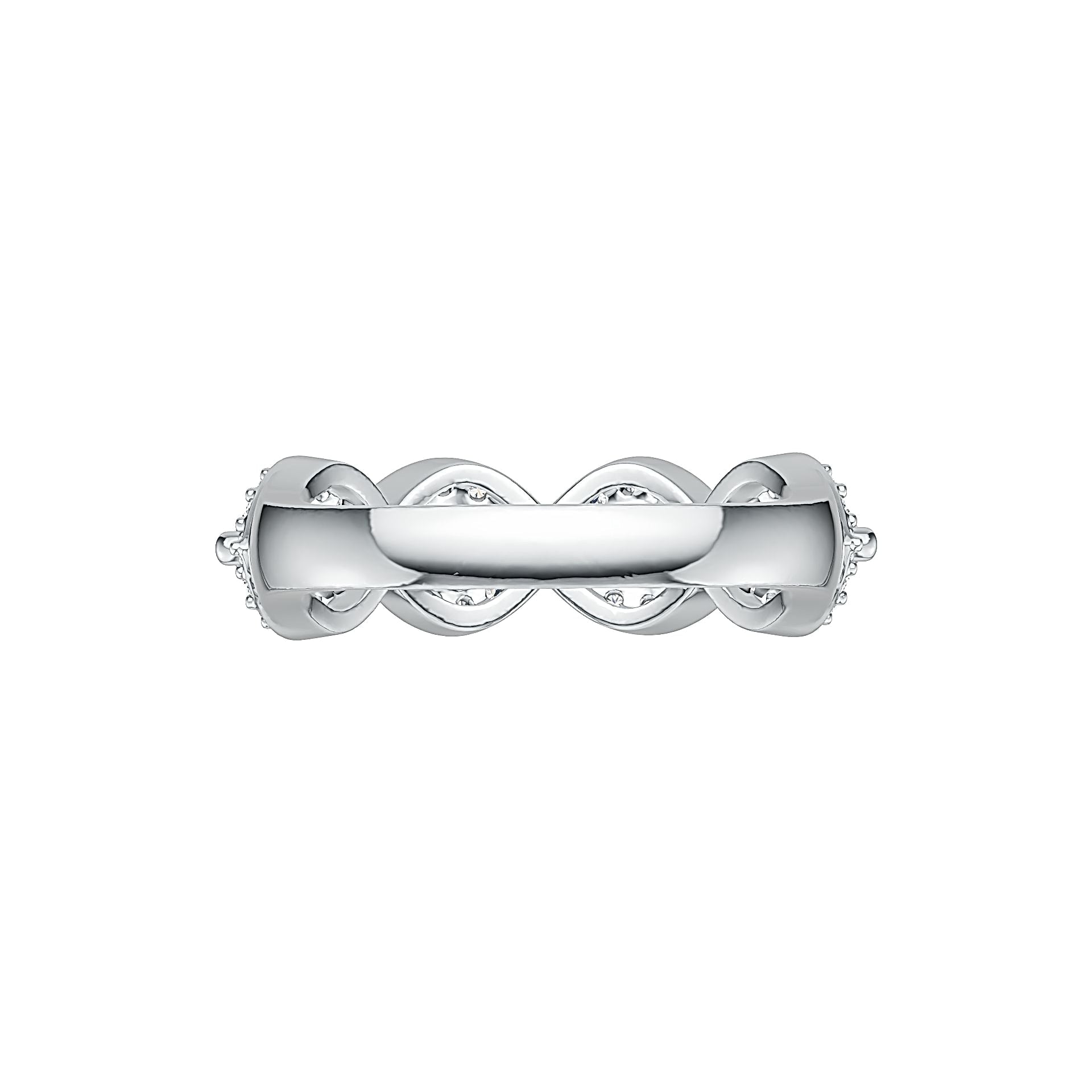 Sterling Silver Semi Mount Ring Setting Oval OV 4X3mm with White Topaz DHJ