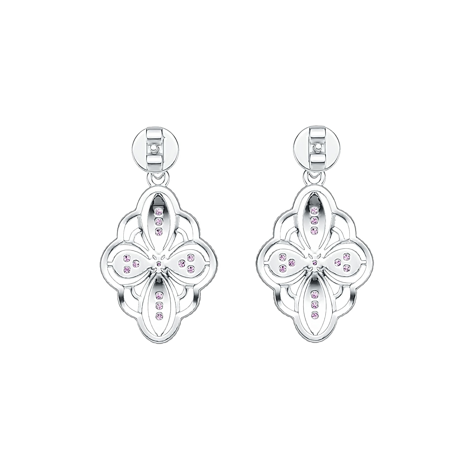 Sterling Silver Semi Mount Earrings Setting Round RD 1.2mm DHJ