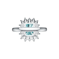 Sterling Silver Semi Mount Ring Setting Emerald OCT 9X7mm Syzjewelry