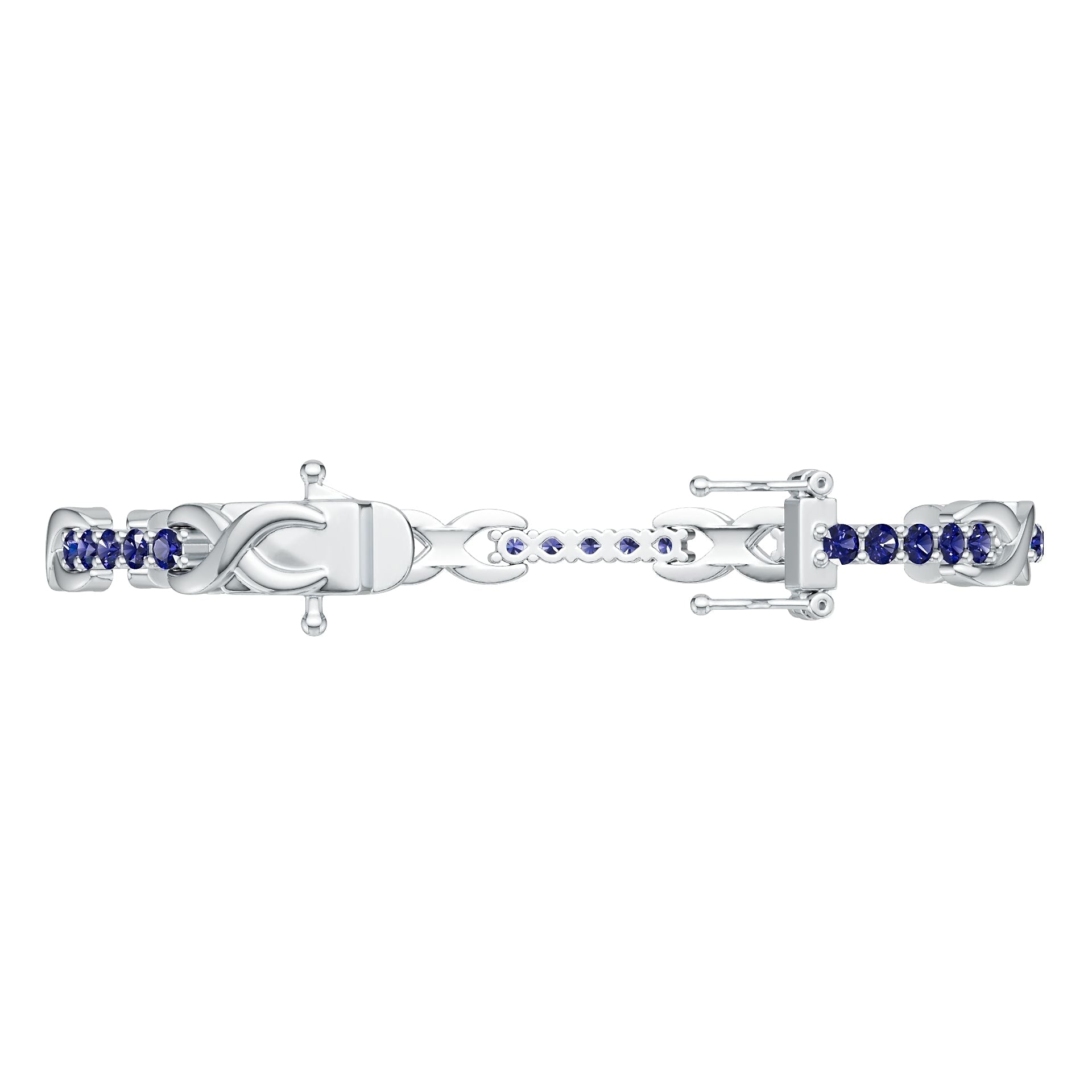 Sterling Silver Semi Mount Bracelet Setting Round RD 3x3mm DHJ