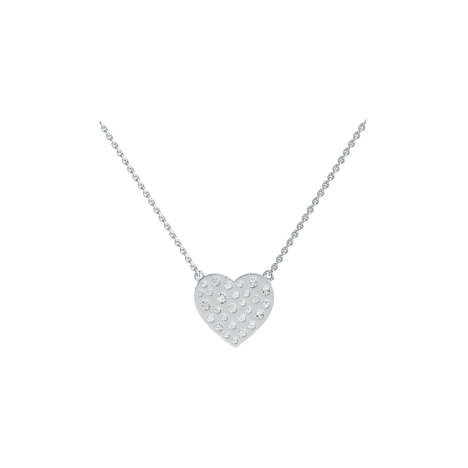 Sterling Silver Pendant Heart-Shaped with White Topaz or Moissanite - Syzjewelry