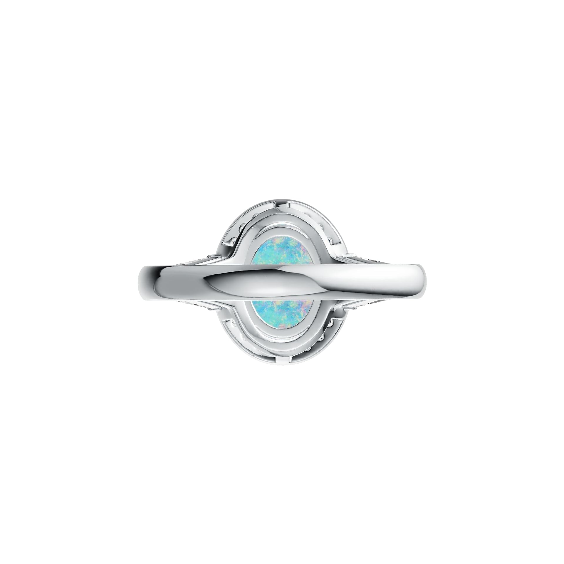 Sterling Silver Semi Mount Ring Setting Oval OV 9X7mm BG 5X4mm DHJ