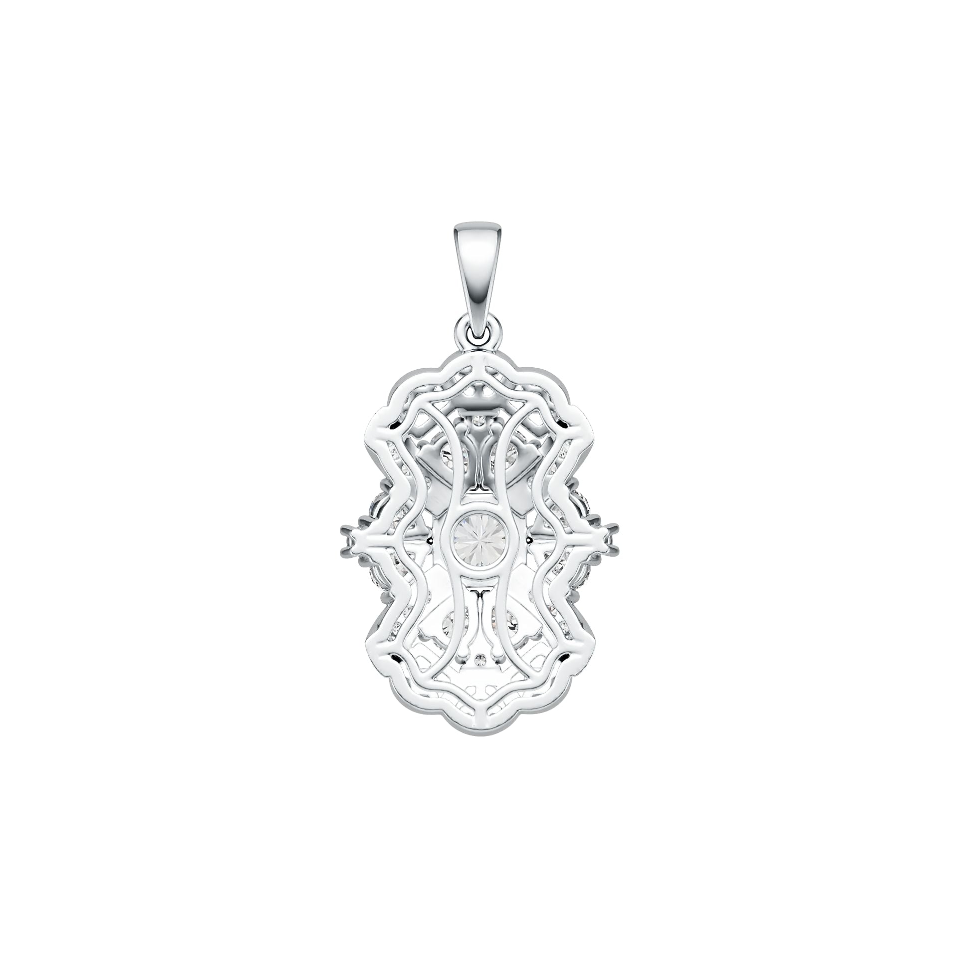 Sterling Silver Semi Mount Pendant Setting Round RD 5X5mm DHJ