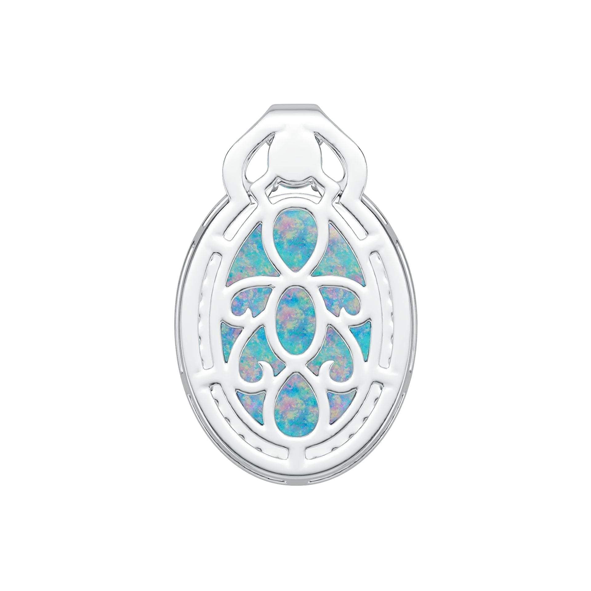 Sterling Silver Semi Mount Pendant Setting Oval OV 14X10mm DHJ