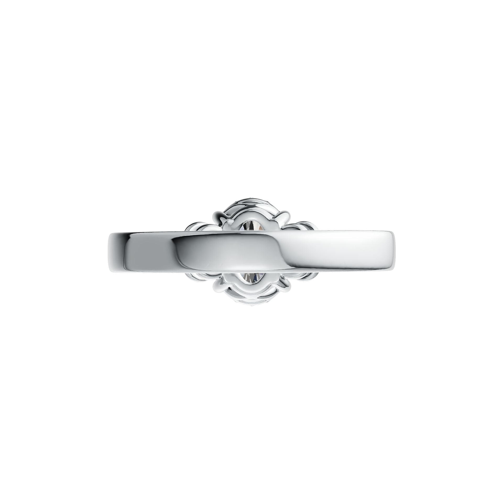 Sterling Silver Semi Mount Ring Setting Oval OV 9X7mm DHJ