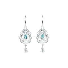 Sterling Silver Semi Mount Earrings Setting Emerald OCT 7X5mm PE 6X4mm DHJ