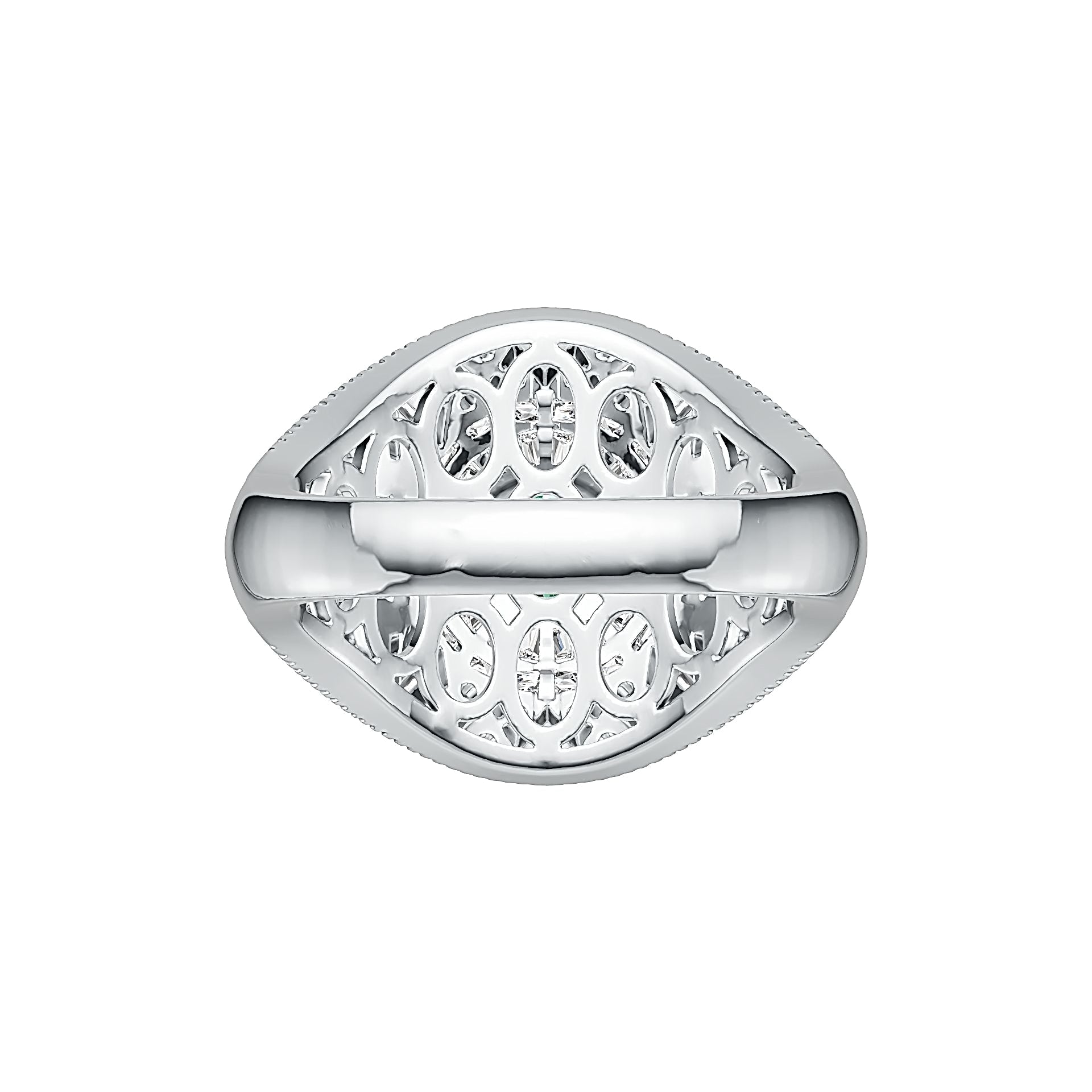 Sterling Silver Semi Mount Ring Setting Round RD 7x7mm with White Topaz or Moissanite DHJ