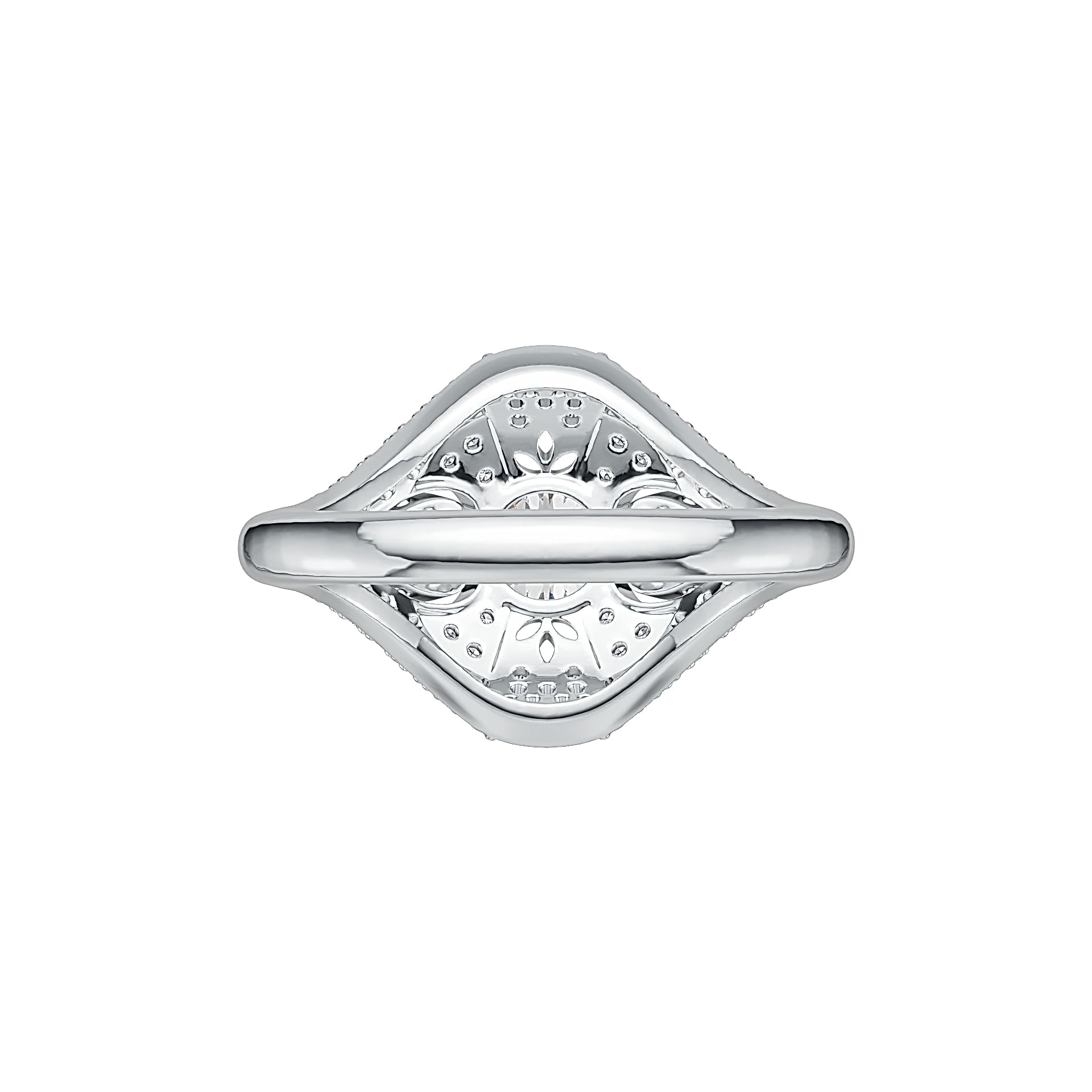Sterling Silver Semi Mount Ring Setting Round RD 7X7mm with White Topaz DHJ