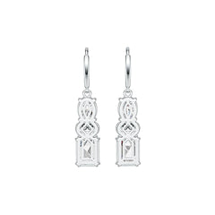 Sterling Silver Semi Mount Earrings Setting Emerald OCT 9X7mm OV 8X6mm DHJ