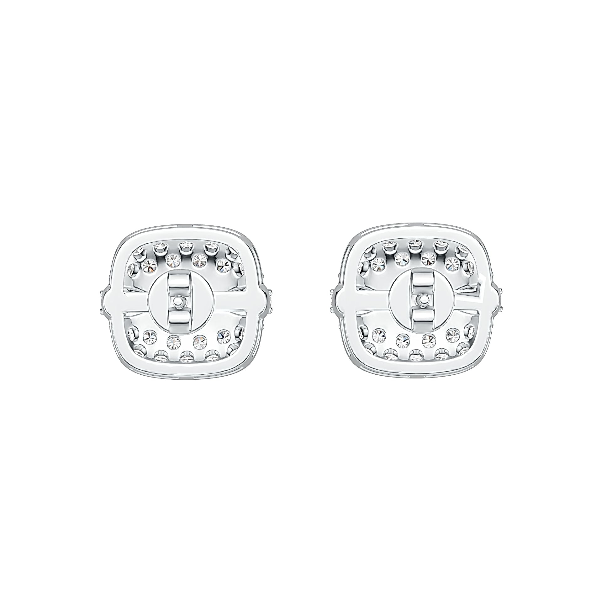Sterling Silver Semi Mount Earrings Setting Cushion CU 5X5mm DHJ