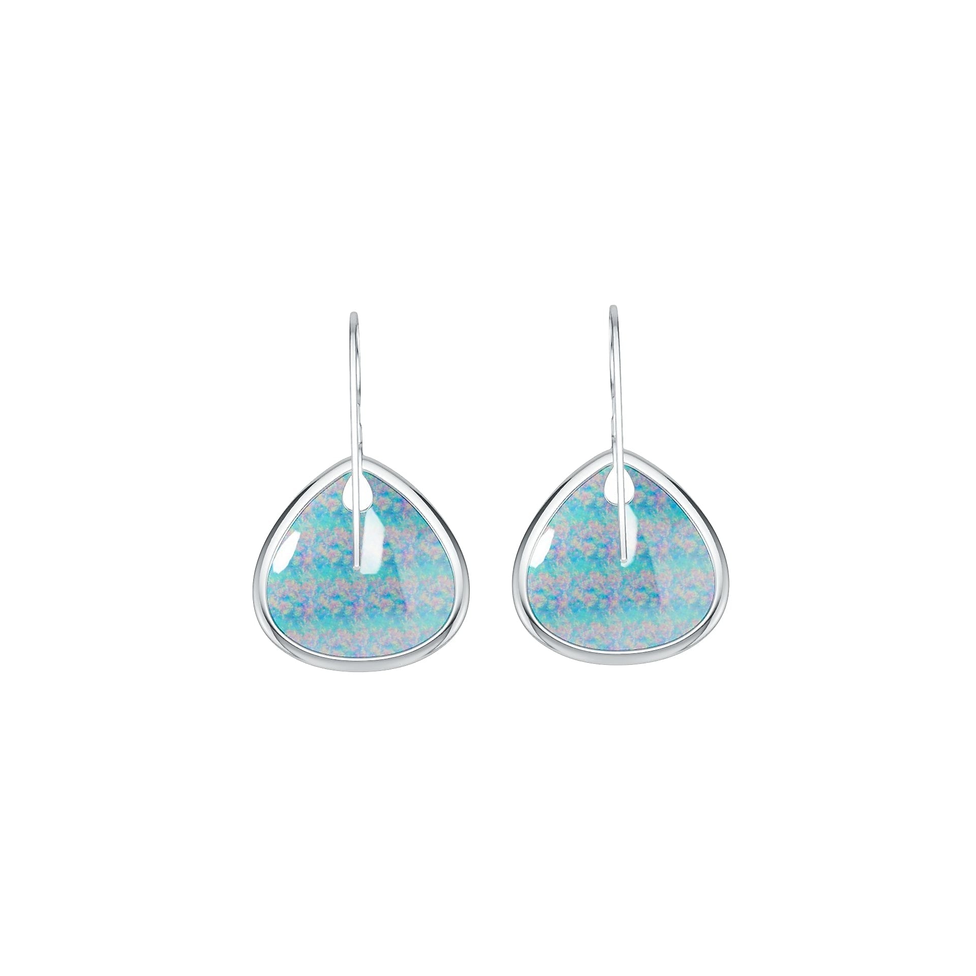 Sterling Silver Semi Mount Earrings Setting Pear 18X18mm Cabochon DHJ