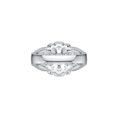Sterling Silver Semi Mount Ring Setting Round RD 6x6mm Split Shank DHJ