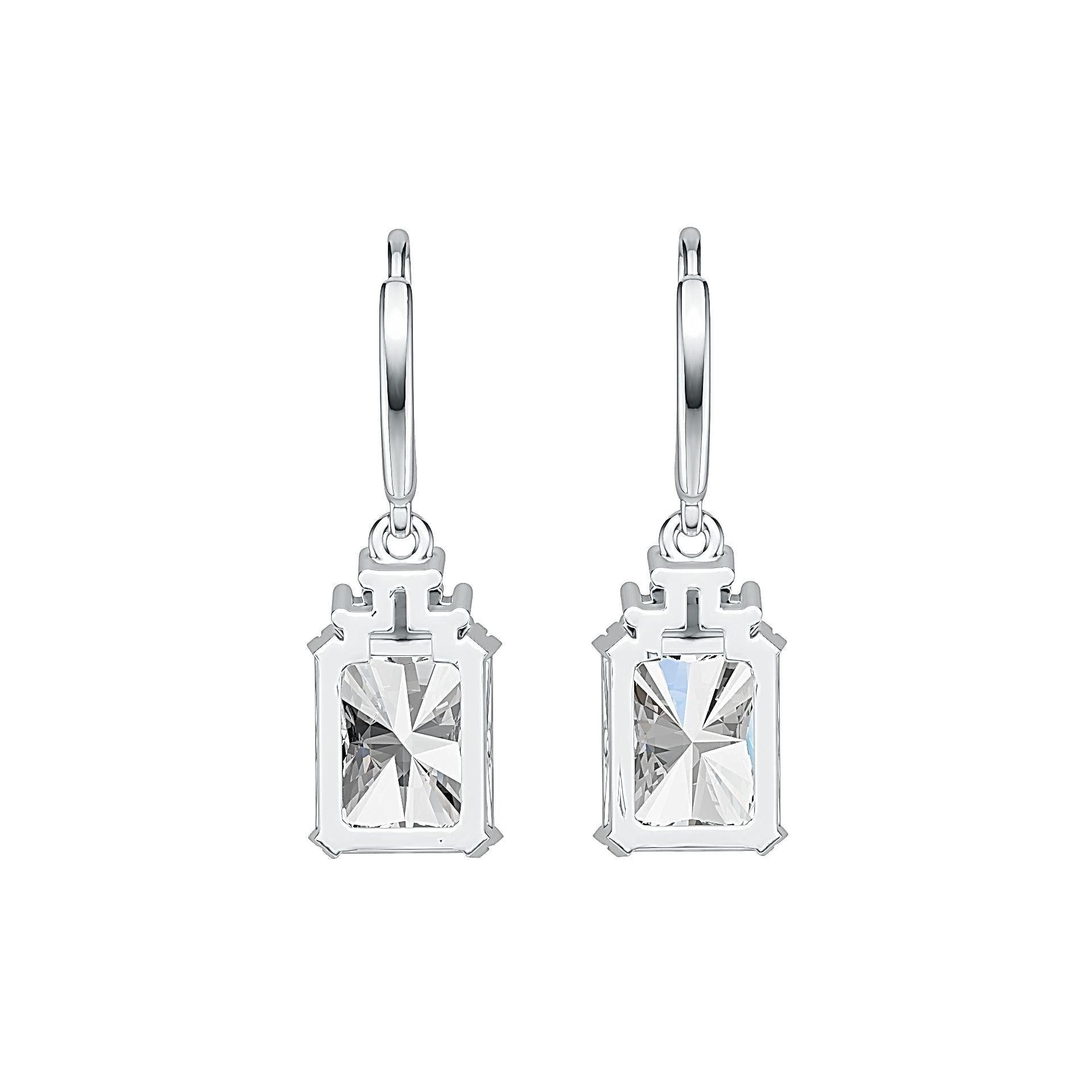 Sterling Silver Semi Mount Earrings Setting Emerald OCT 10X8mm DHJ
