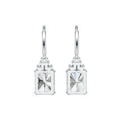 Sterling Silver Semi Mount Earrings Setting Emerald OCT 10X8mm DHJ