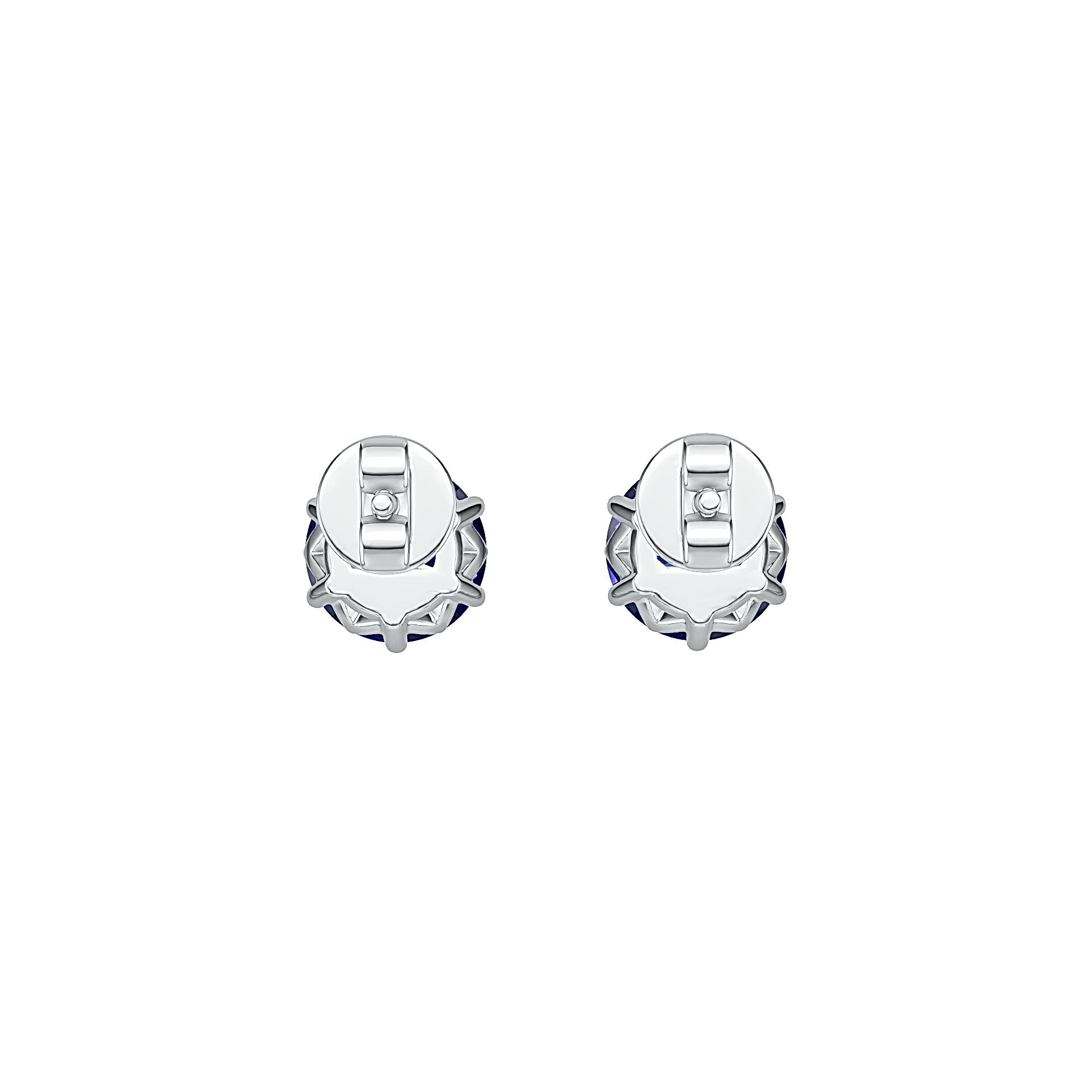 Sterling Silver Semi Mount Earrings Setting Round RD 7x7mm DHJ
