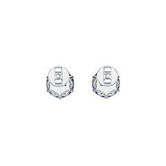 Sterling Silver Semi Mount Earrings Setting Round RD 7x7mm DHJ