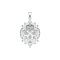 Sterling Silver Semi Mount Pendant Setting Pear PE 7X5mm DHJ