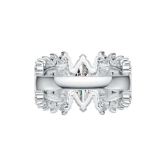 Sterling Silver Semi Mount Ring Setting Marquise MQ 14X7mm with White Topaz DHJ