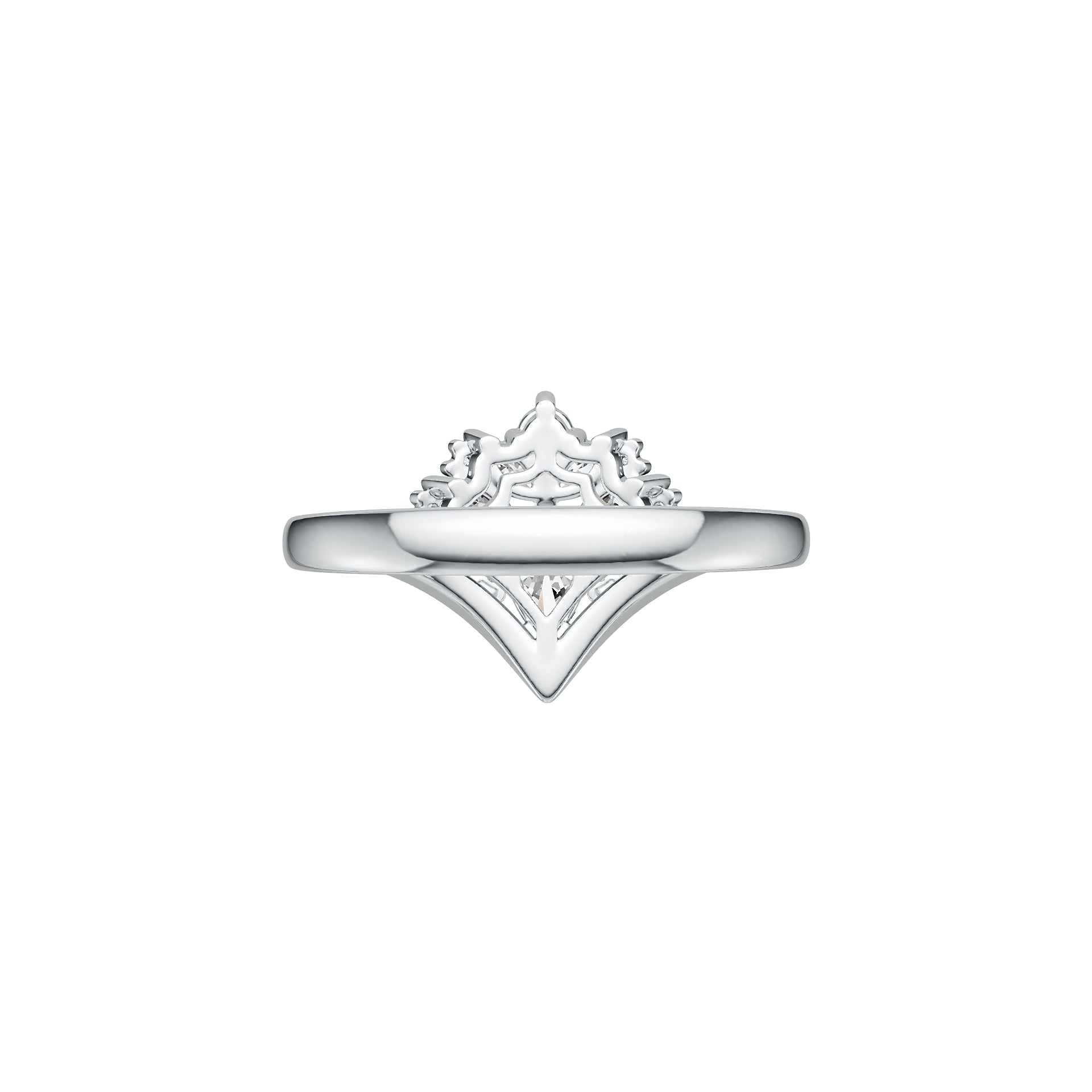 Sterling Silver Semi Mount Ring Setting PE 6X4mm DHJ