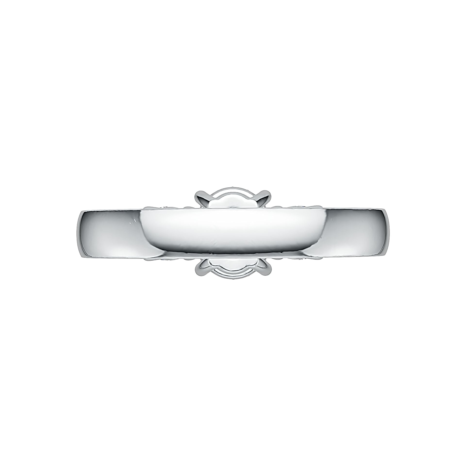 Sterling Sliver Semi Mount Ring Setting Oval OV 7x6mm RD 4x4mm 3 Stone Ring Syzjewelry