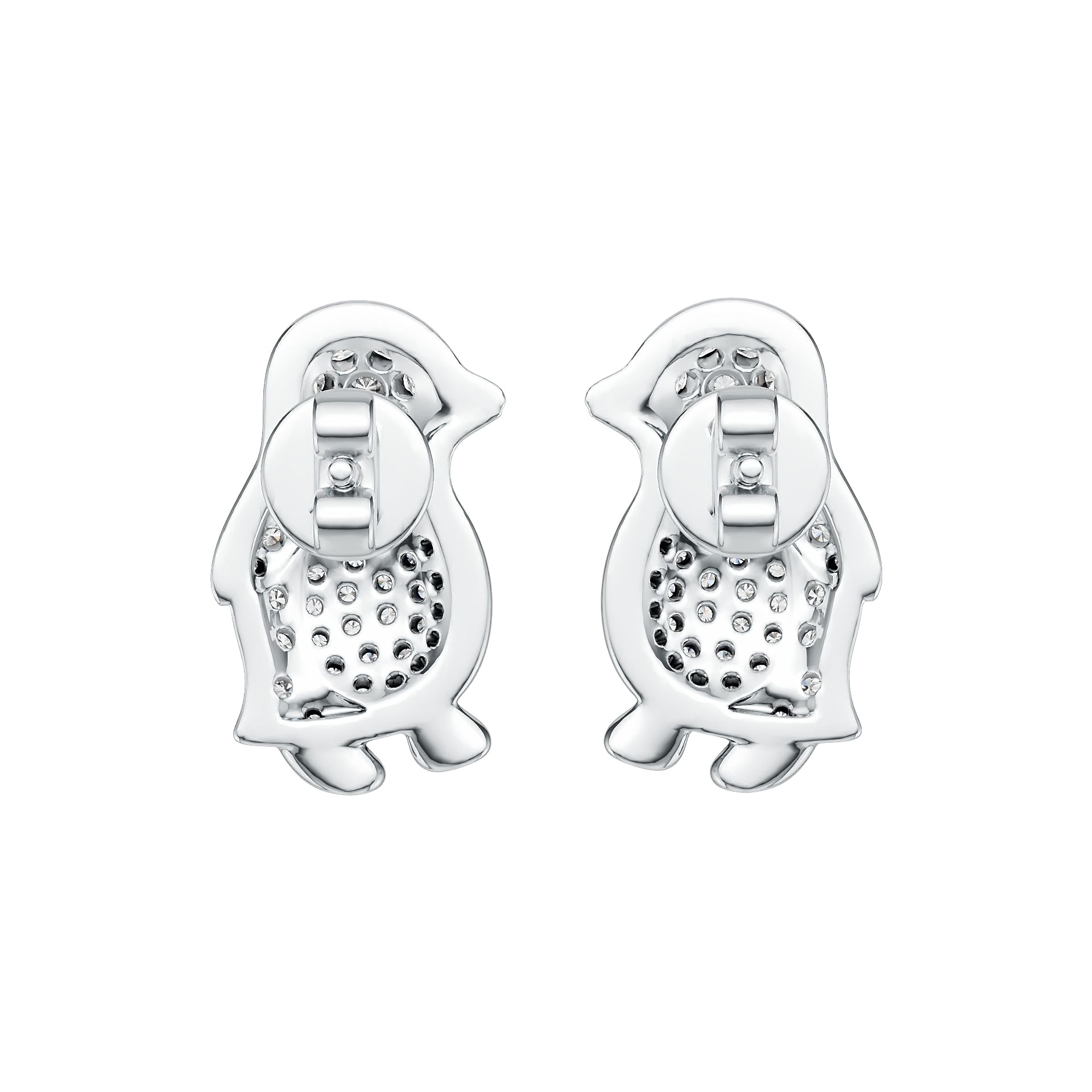 Sterling Silver Semi Mount Earrings Setting Round RD 1.5mm DHJ