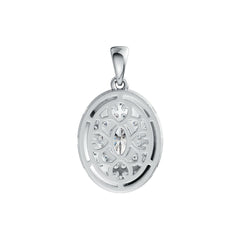 Sterling Silver Semi Mount Pendant Setting Oval OV 8X6mm DHJ