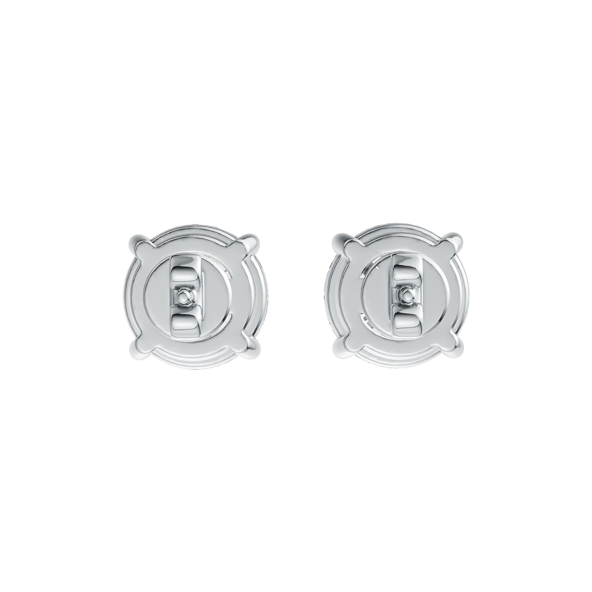 Sterling Silver Semi Mount Earrings Setting Round RD 8x8mm DHJ