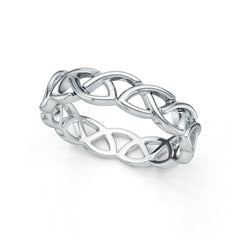 Sterling Silver Celtic Knot Eternity Band Ring