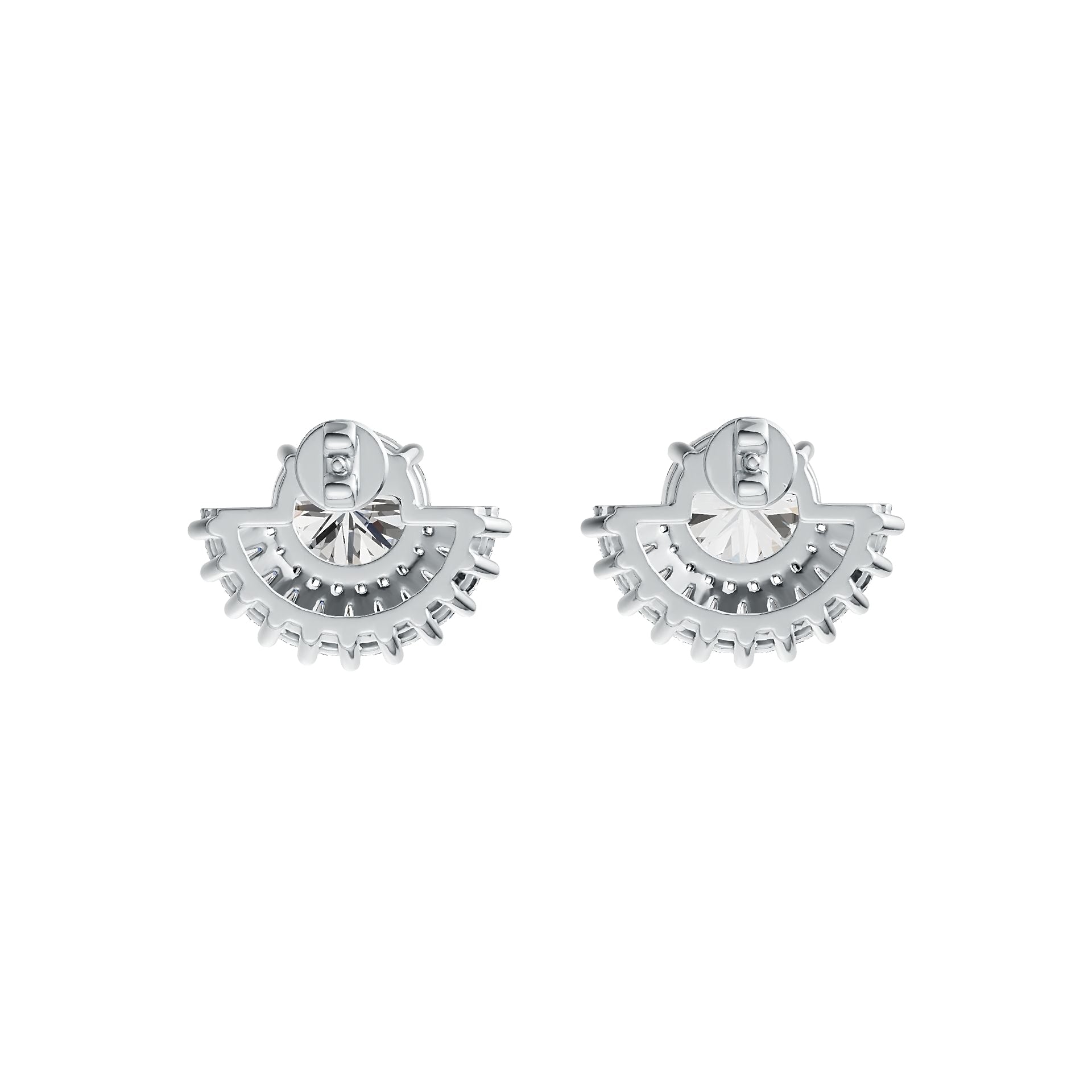 Sterling Silver Semi Mount Earrings Setting Round RD 8x8mm DHJ