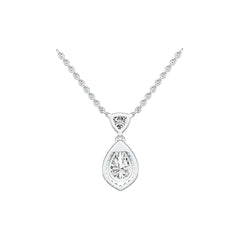 Sterling Silver Semi Mount Pendant Setting Pear PE 10x7mm TRI 6x6mm Syzjewelry