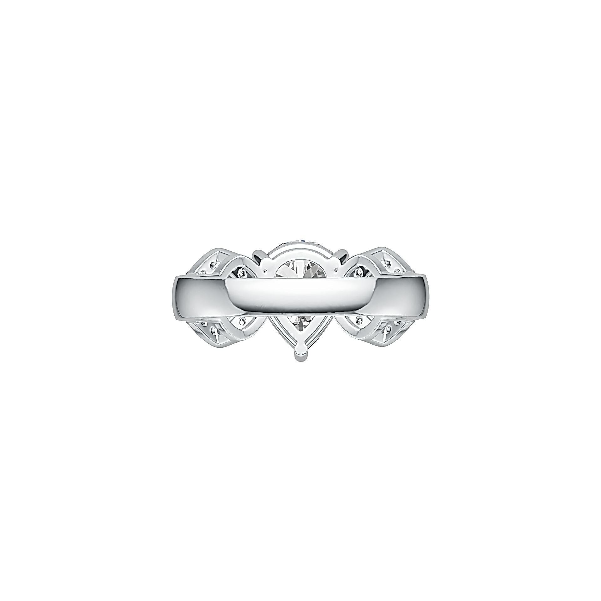 Sterling Silver Semi Mount Ring Setting Pear PE 10X8mm CU 5X5mm - Syzjewelry