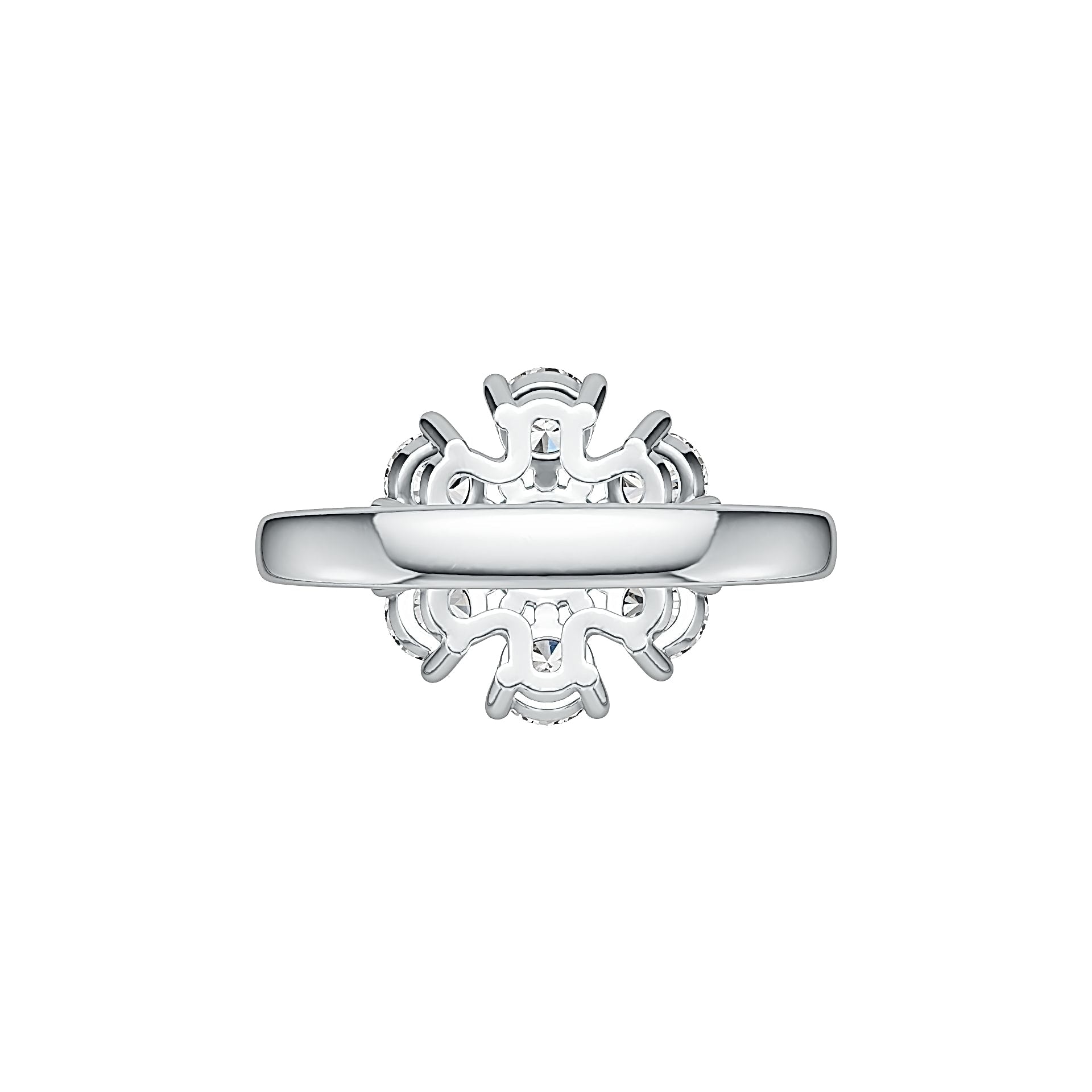 Sterling Silver Semi Mount Ring Setting Round RD 5x5mm RD 4x4mm DHJ