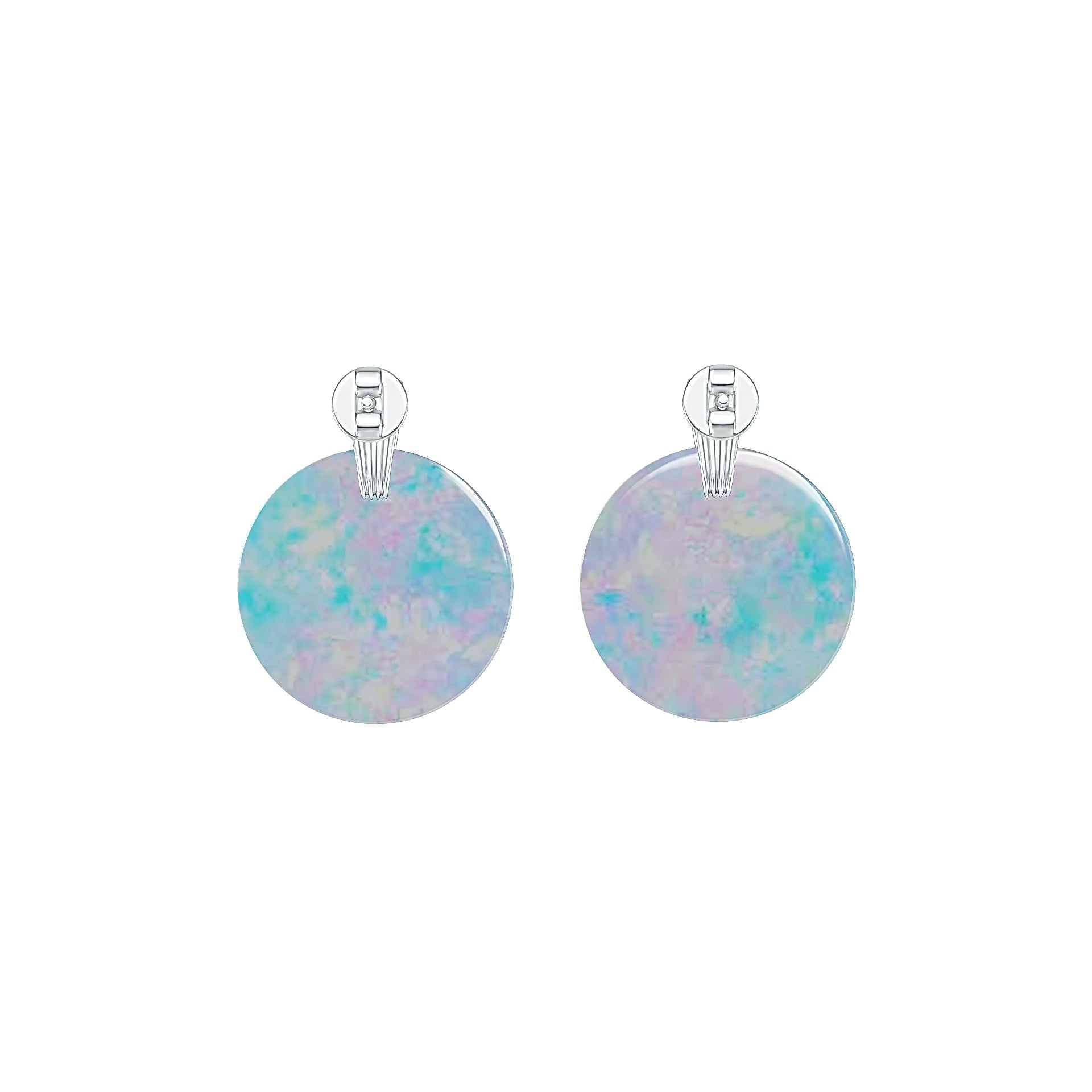 Sterling Silver Semi Mount Earrings Setting Round RD 20x20mm DHJ
