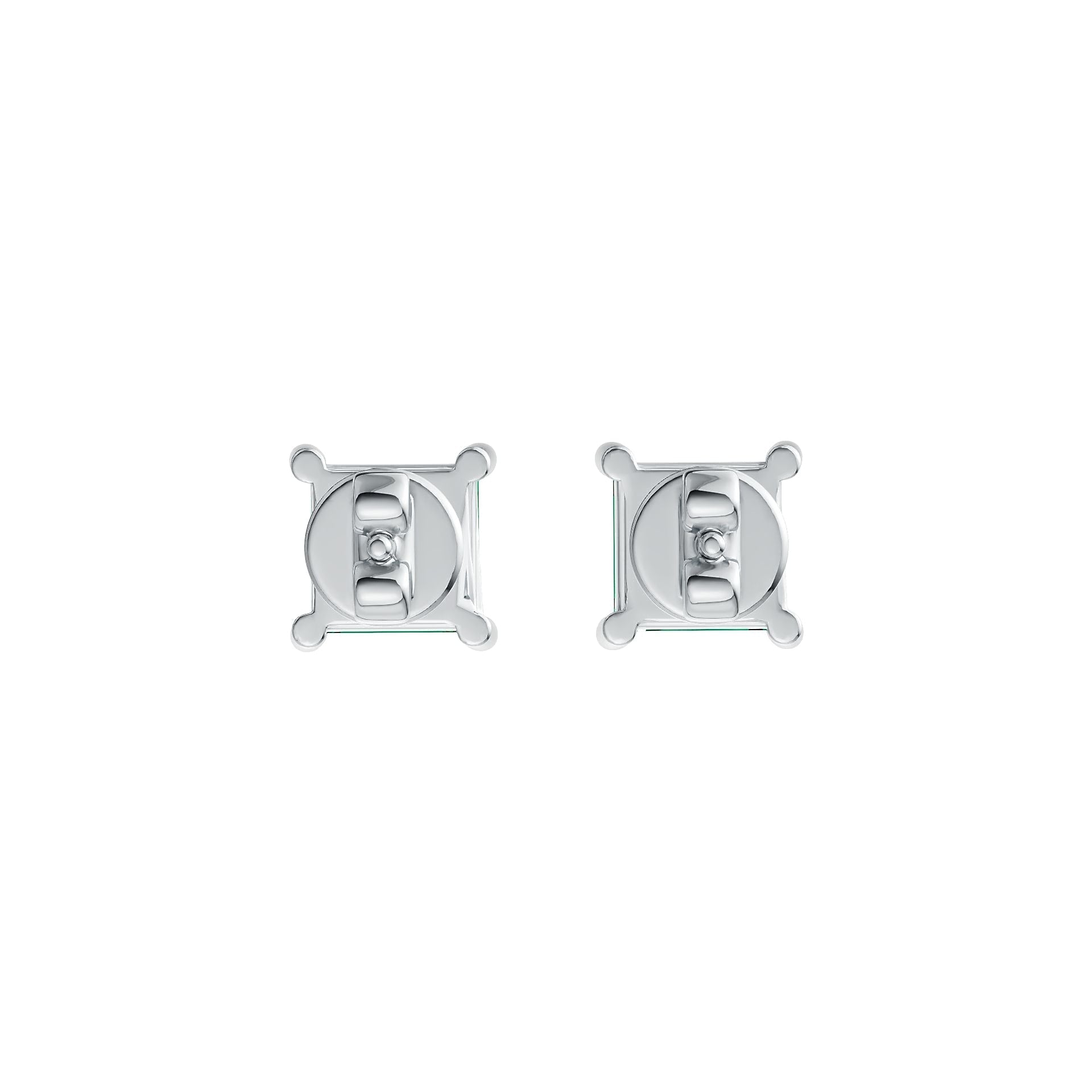 Sterling Silver Semi Mount Earrings Setting Princess SQ 5x5mm DHJ