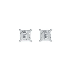 Sterling Silver Semi Mount Earrings Setting Princess SQ 5x5mm DHJ