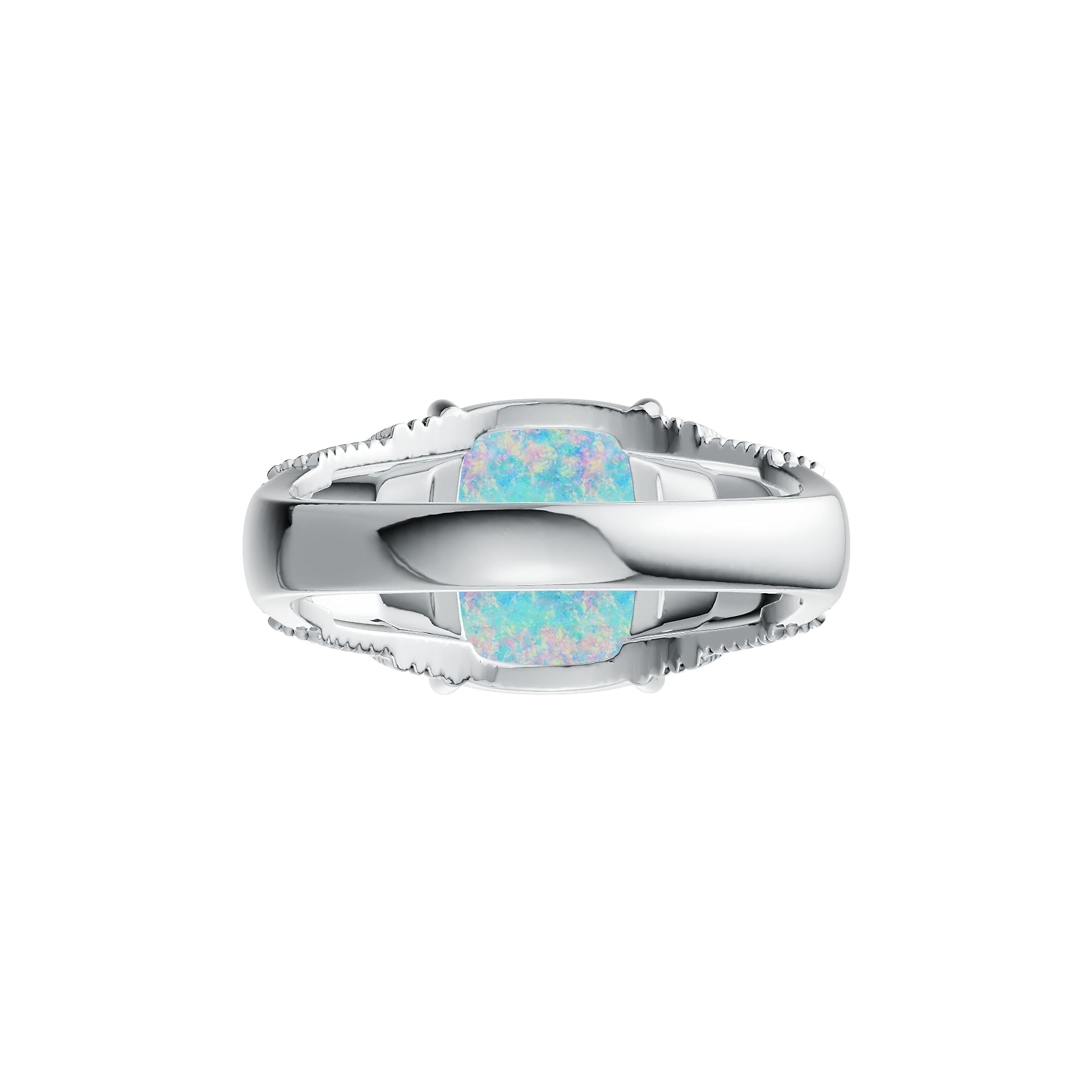 Sterling Silver Semi Mount Ring Setting Cushion CU 12X10mm Cabochon DHJ