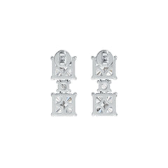 Sterling Silver Semi Mount Earrings Setting Emerald OCT 6X6mm DHJ