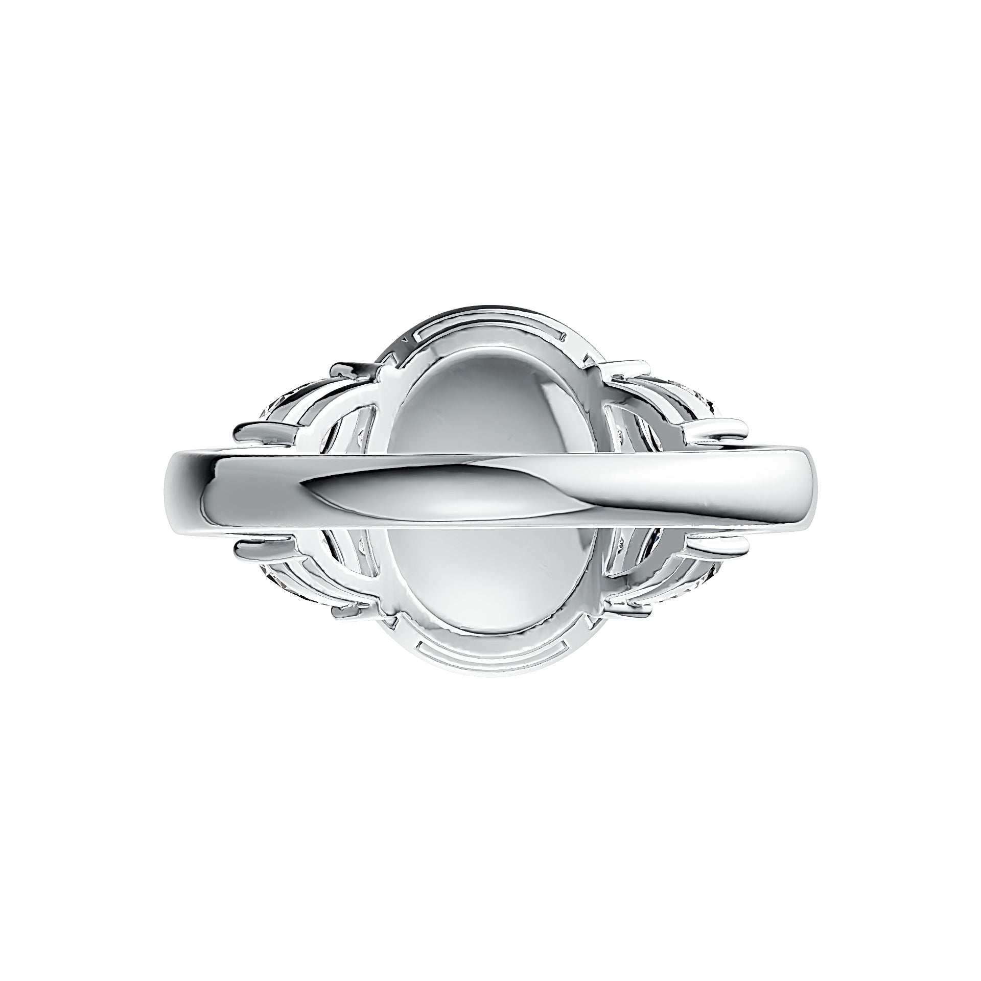 Sterling Silver Semi Mount Ring Setting Oval OV 10X8mm Cabochon - Syzjewelry