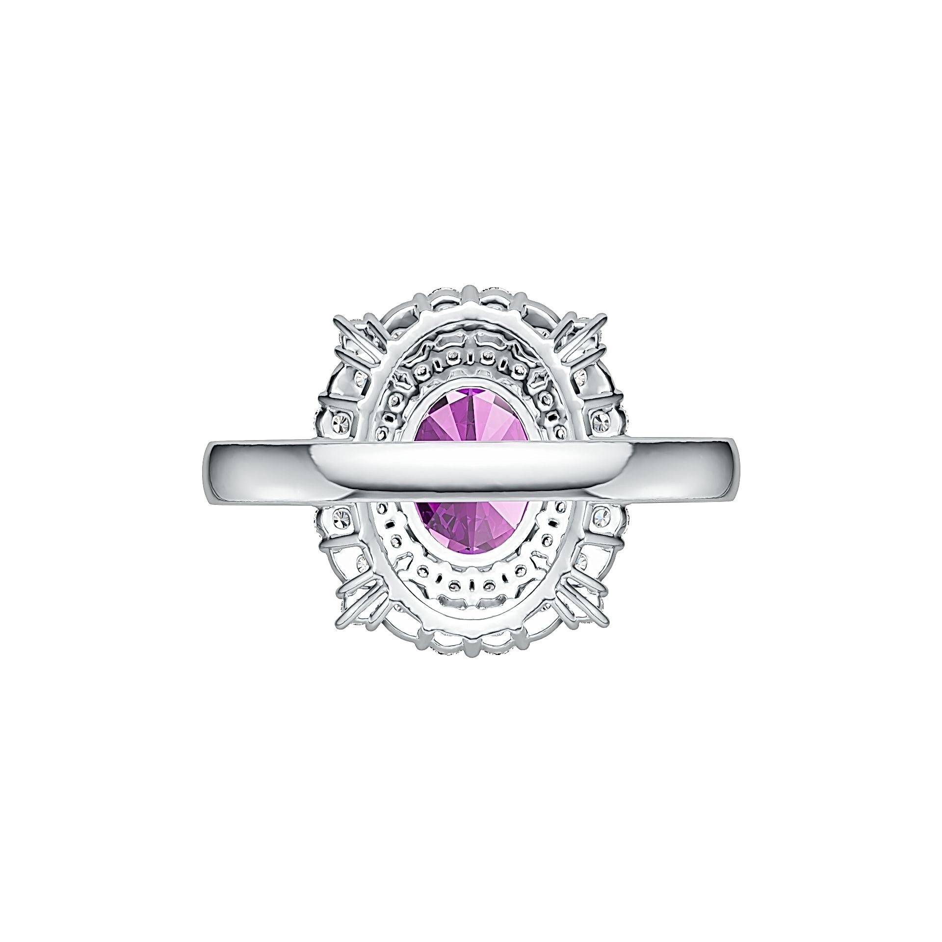 Sterling Silver Semi Mount Ring Setting Oval OV 9X7MM Halo Syzjewelry