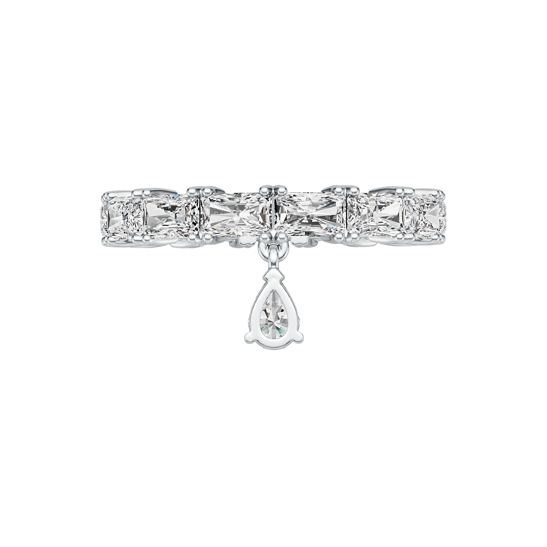 Sterling Silver Semi Mount Ring Setting Pear PE 6X4mm OCT 5x3mm Band Ring DHJ