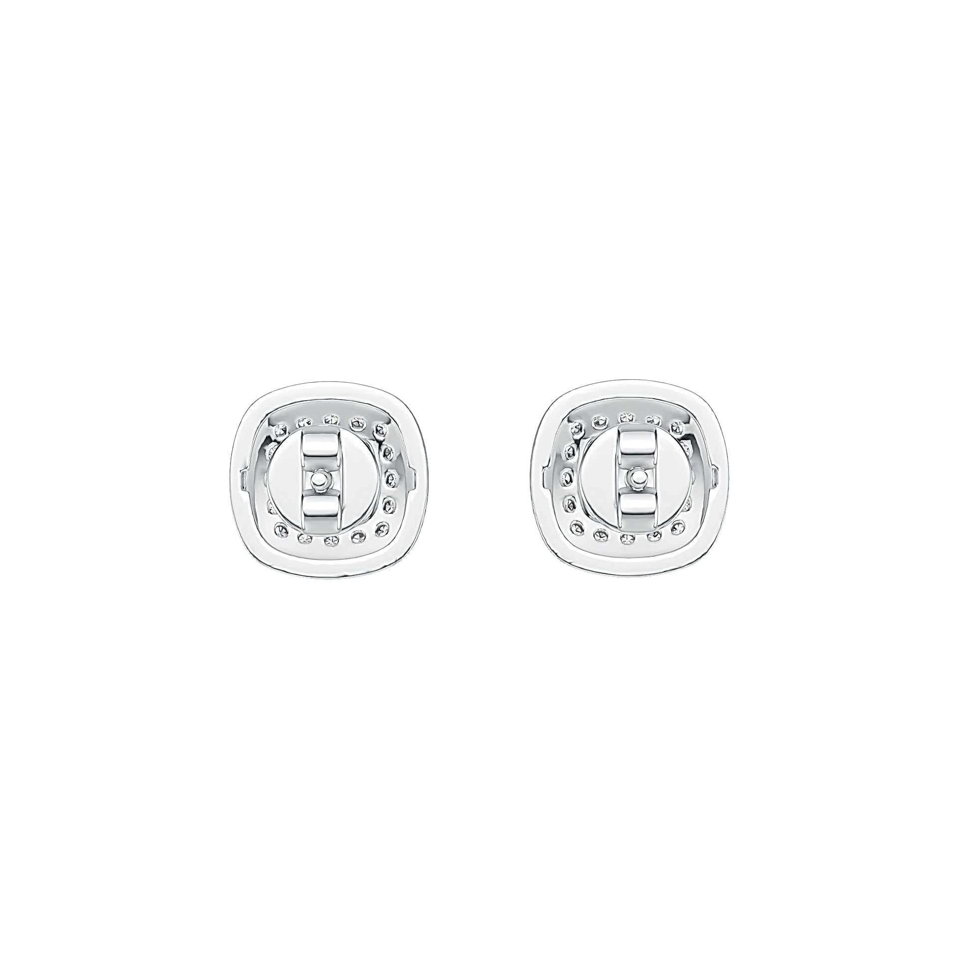 Sterling Silver Semi Mount Earrings Setting Cushion CU 5X5mm DHJ